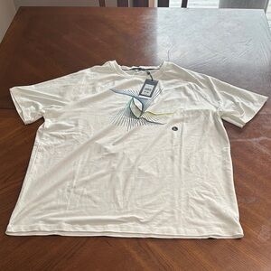 Men's Ivory Graphic Tee with Abstract Design